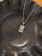 Two‑Tone Frame Necklace