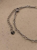 Interlock stainless steel bracelet