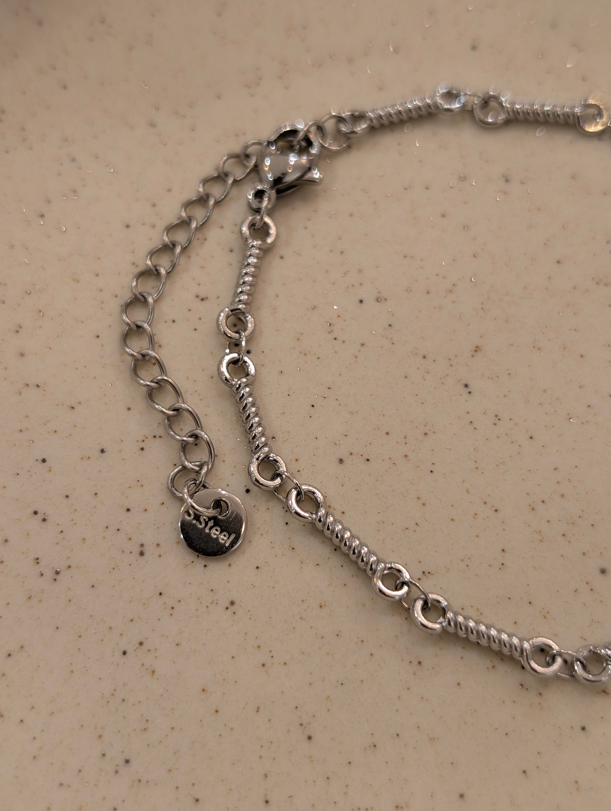 Interlock stainless steel bracelet