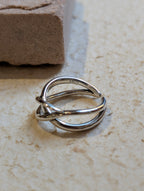 Infinity Knot 925 Silver Pink Ring