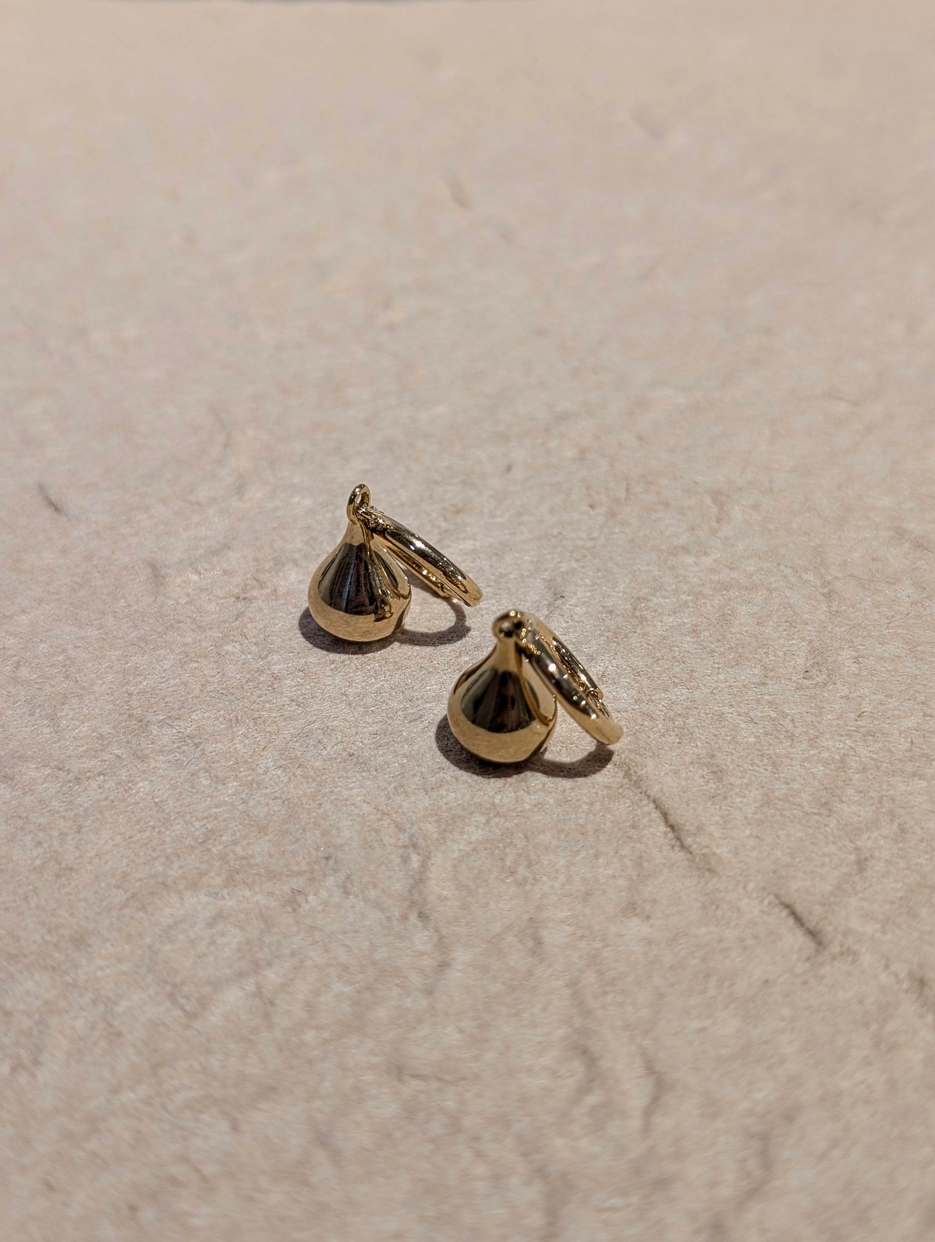 Molten Waterdrop Hoop Stainless Steel Earrings