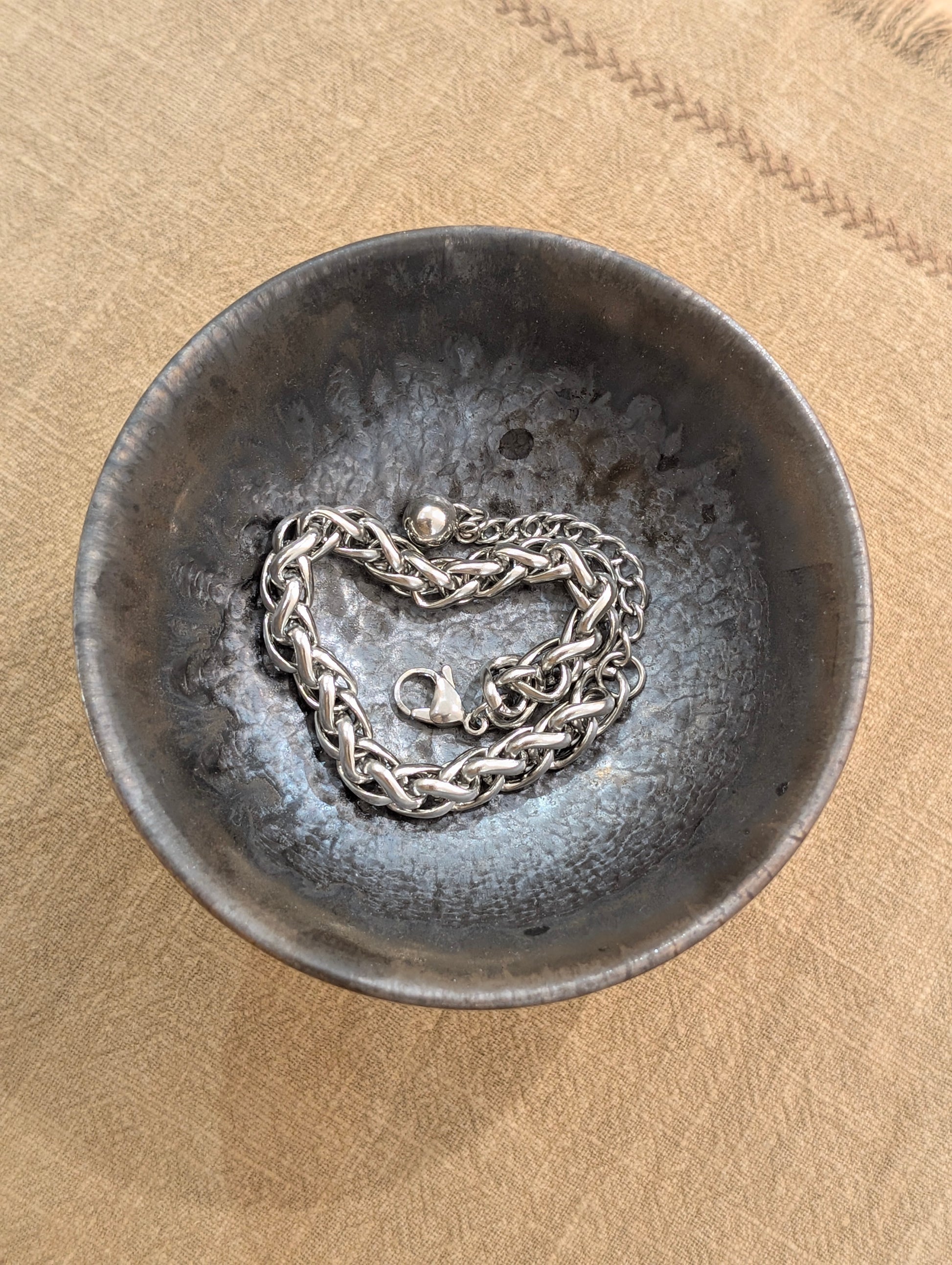 Chunky stainless steel bracelet