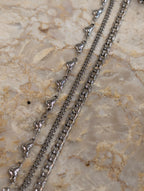 Triple chain heart stainless steel bracelet
