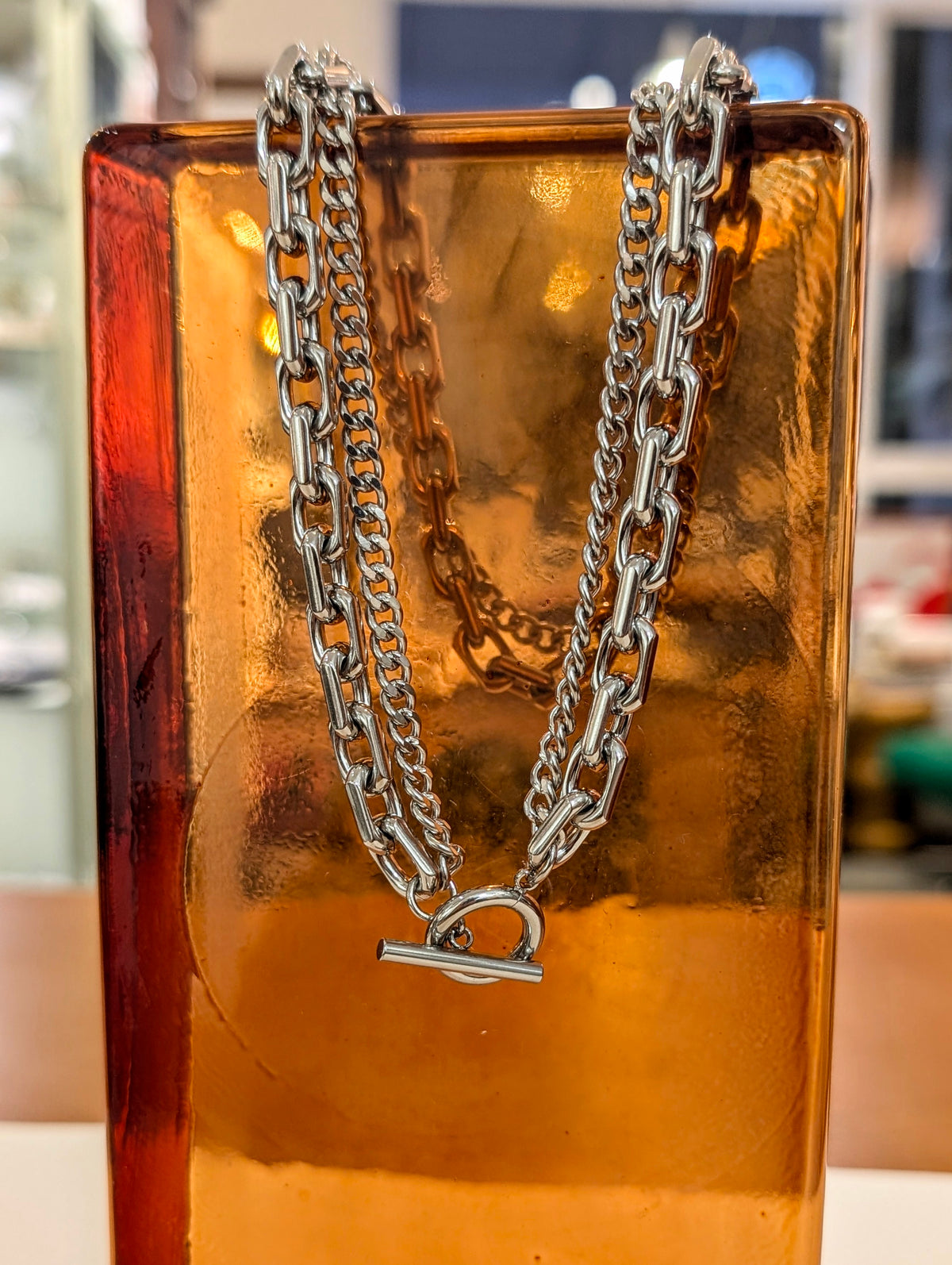 Foundry Double Link Stainless Steel Necklace