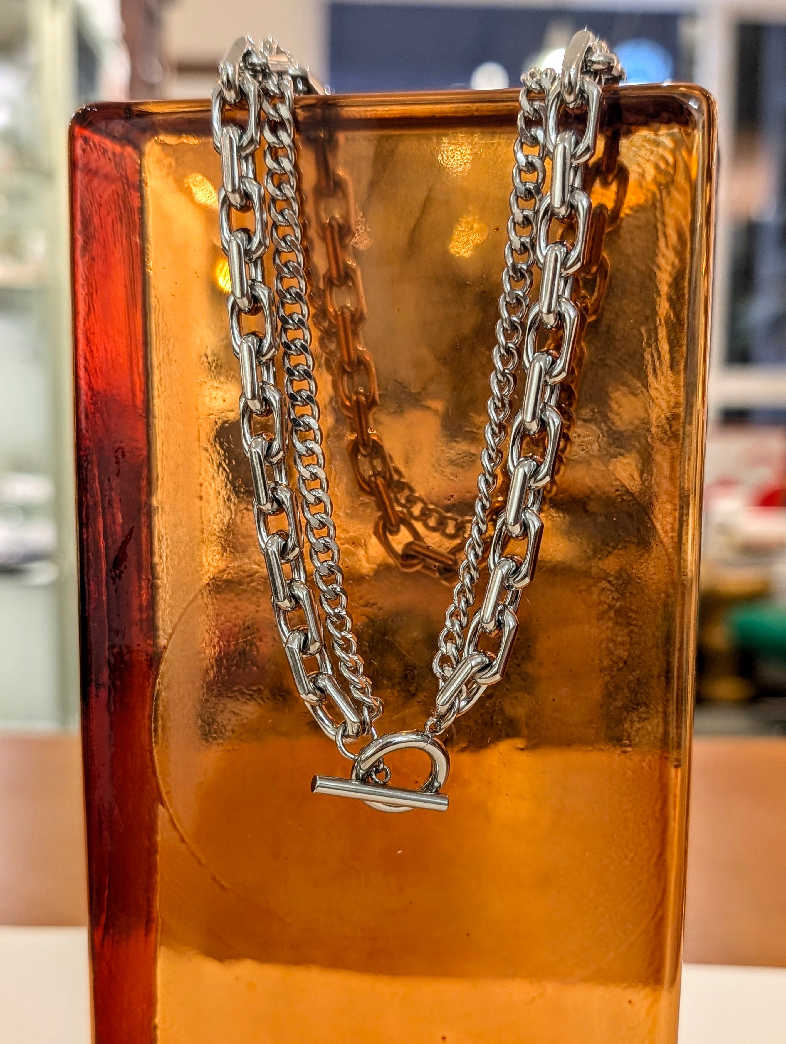 Foundry Double Link Stainless Steel Necklace