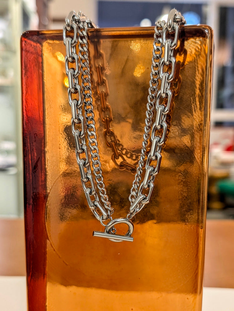 Foundry Double Link Stainless Steel Necklace