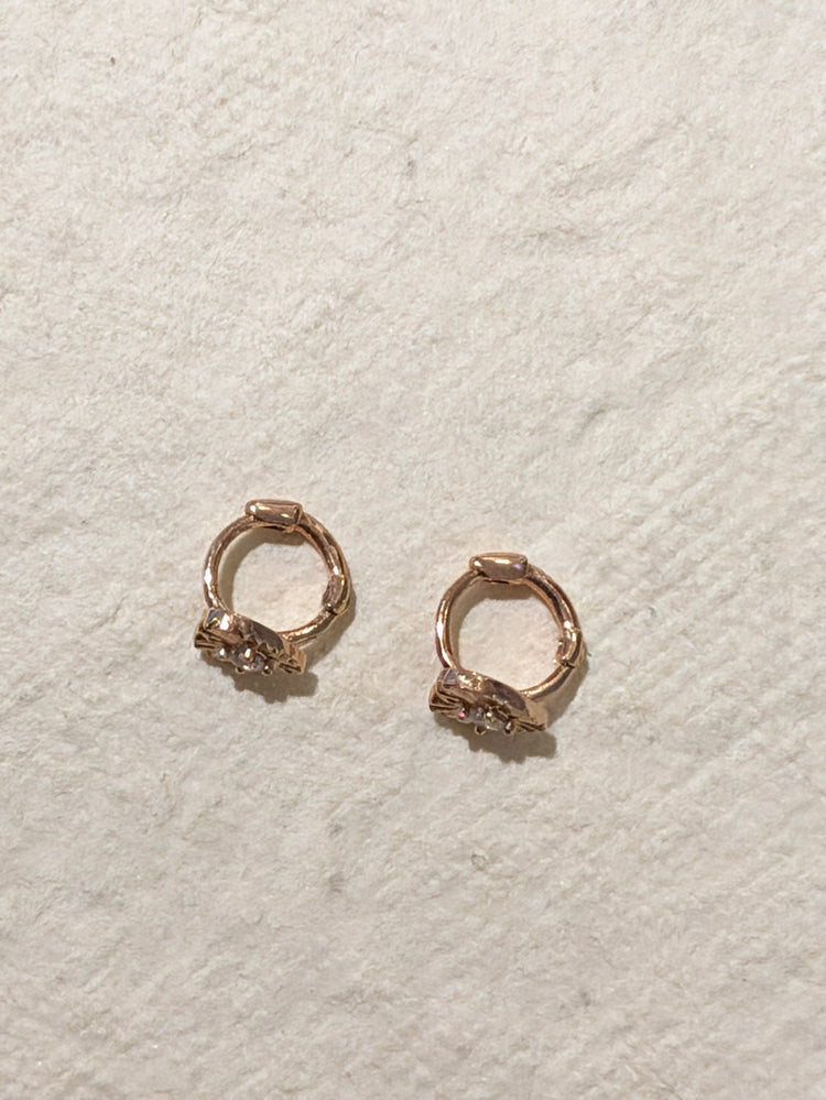 Radiant Heart Huggie 925 Silver Earrings
