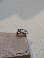Infinity Knot 925 Silver Pink Ring