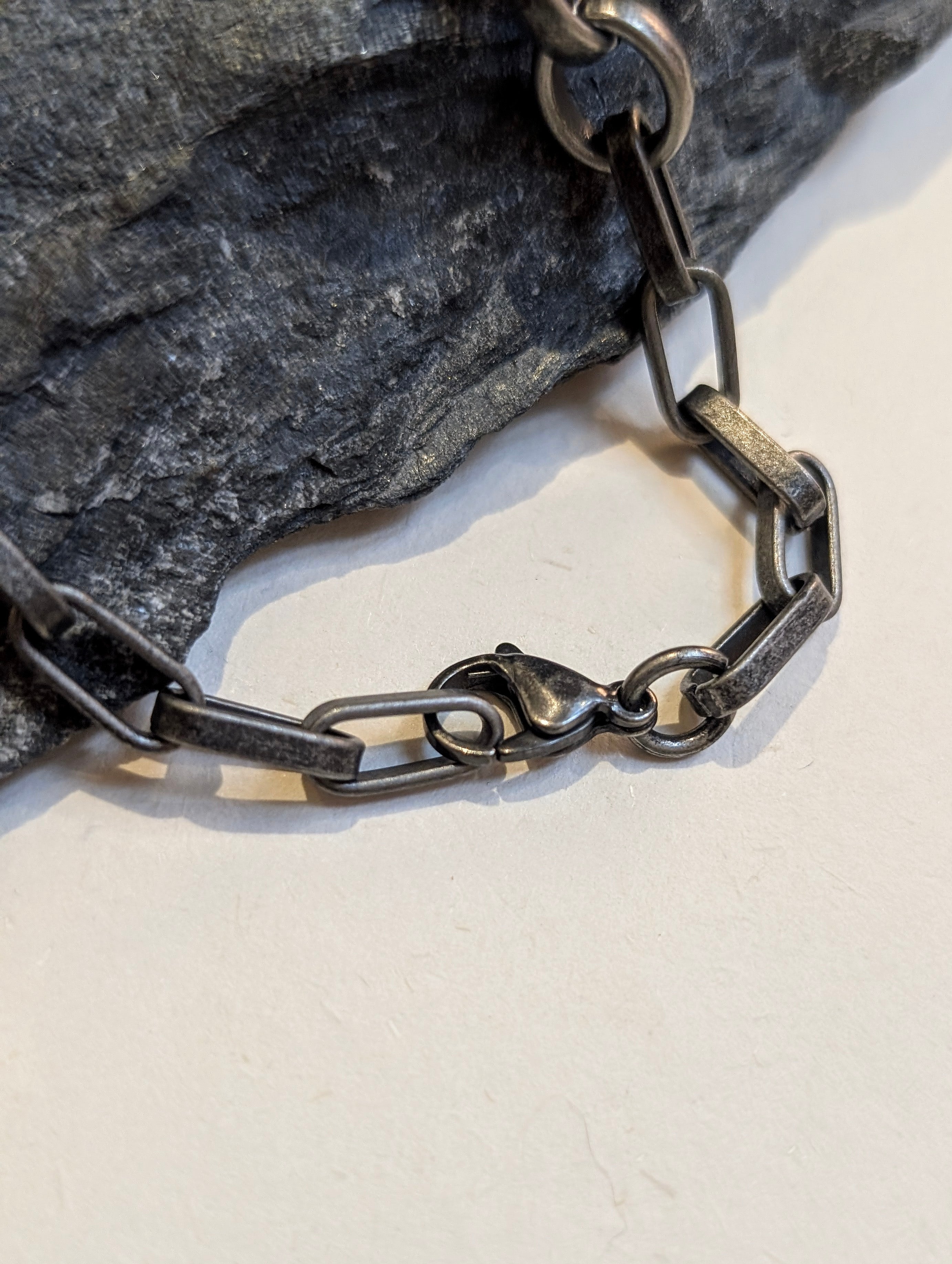 Matte Black Chain Stainless Steel Bracelet - Men
