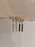 Triple Baguette CZ Earrings
