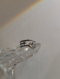 Crescent star stainless steel ring