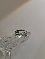 Crescent star stainless steel ring