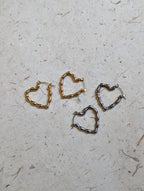Heart-Shaped Hoop Stainless Steel Earrings