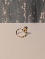 Shell & starfish brass ring