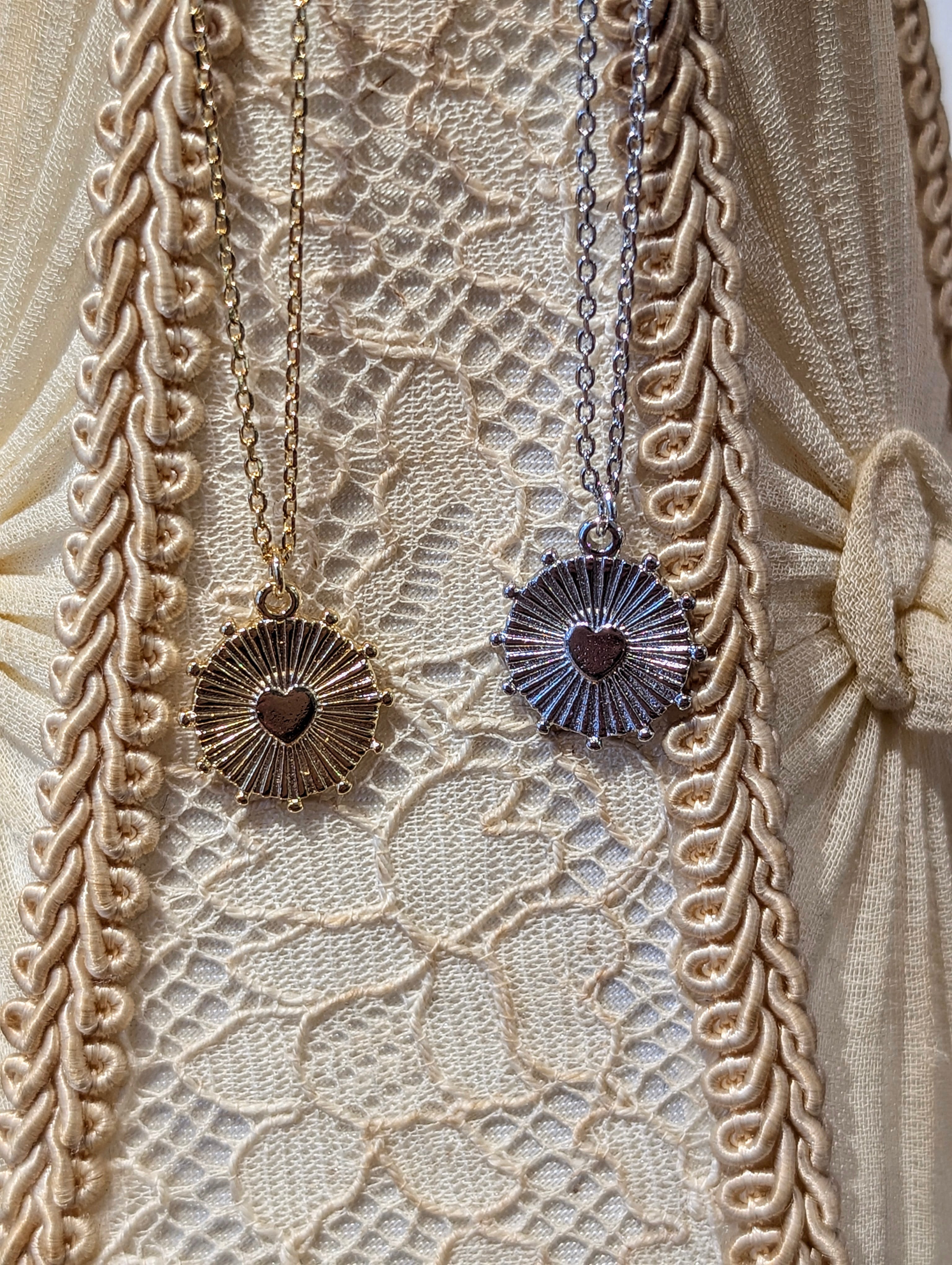 Sunburst Heart Necklace