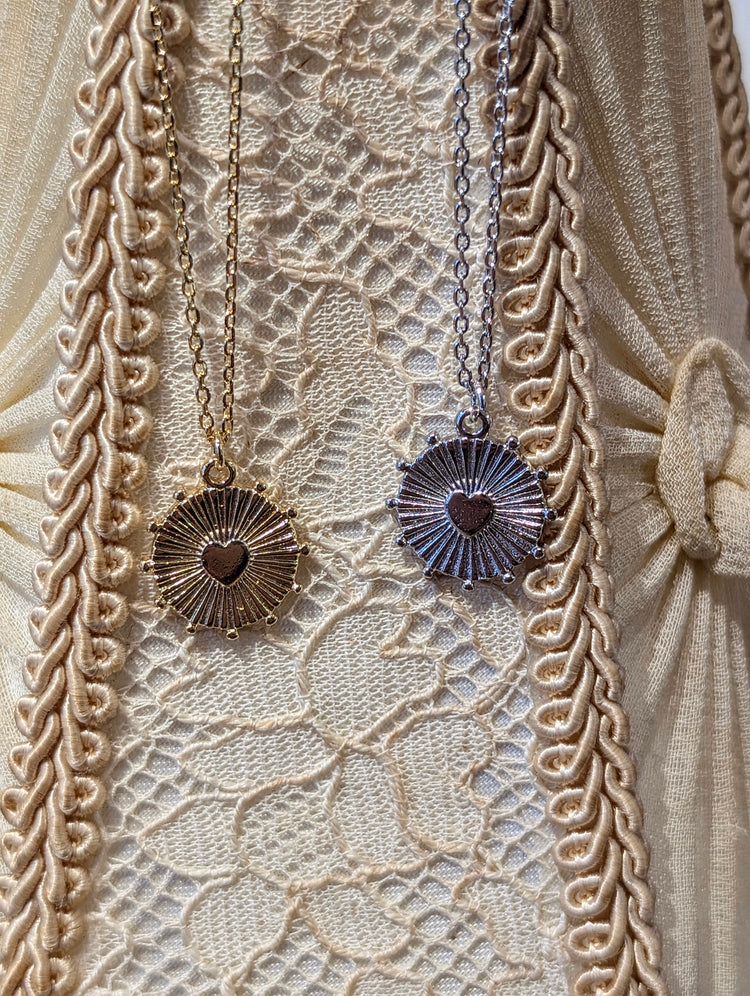 Sunburst Heart Necklace