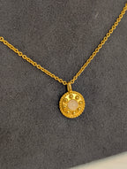24k golden plated brass necklace